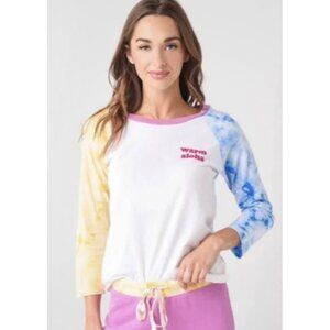 Warm Fun Warm NY Warm Aloha Homerun Tee Tomboy Rainbow  T-Shirt Top L NWT $138